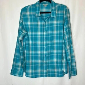Garnet Hill long sleeve NWOT plaid lightweight size 18 top